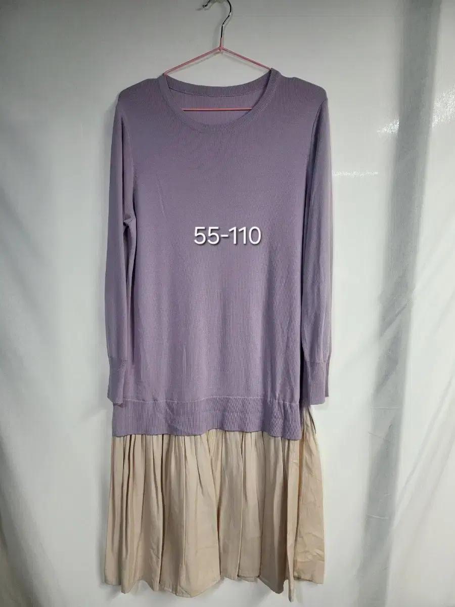 니트 긴팔 원피스 55-110