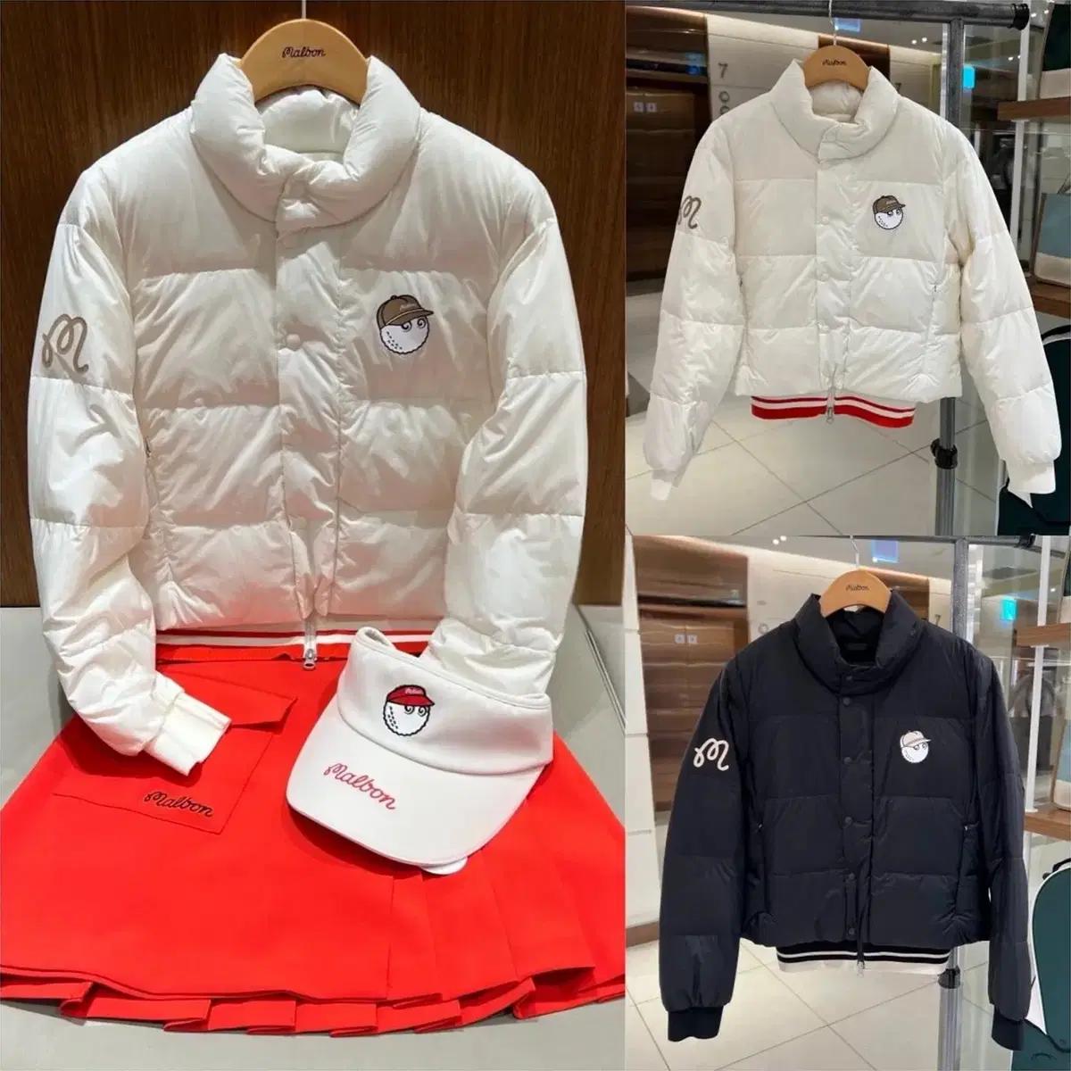 말본 여성 골프웨어 패딩 MALBON 점퍼 자켓 니트 티셔츠