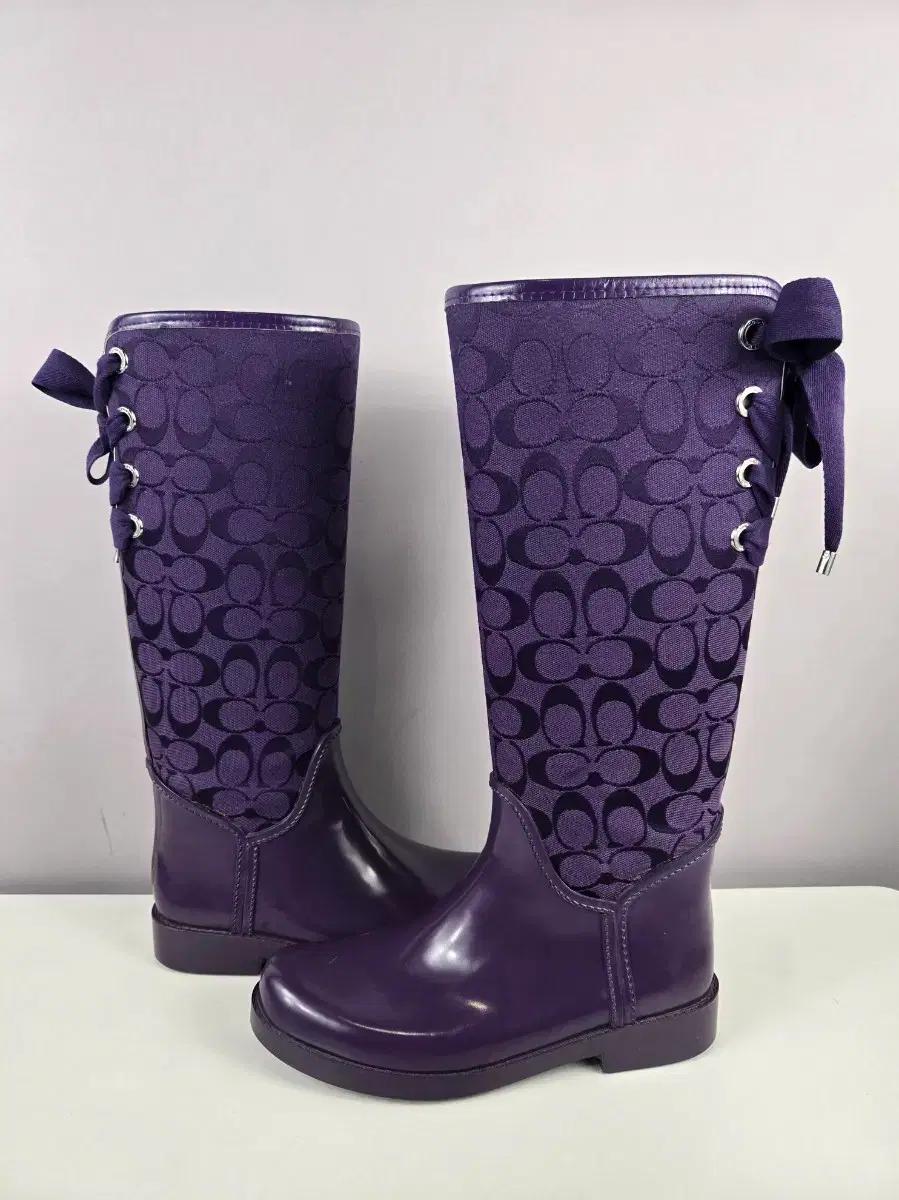 COACH 코치 레인 부츠 장화 8B 245-250 신발 정품