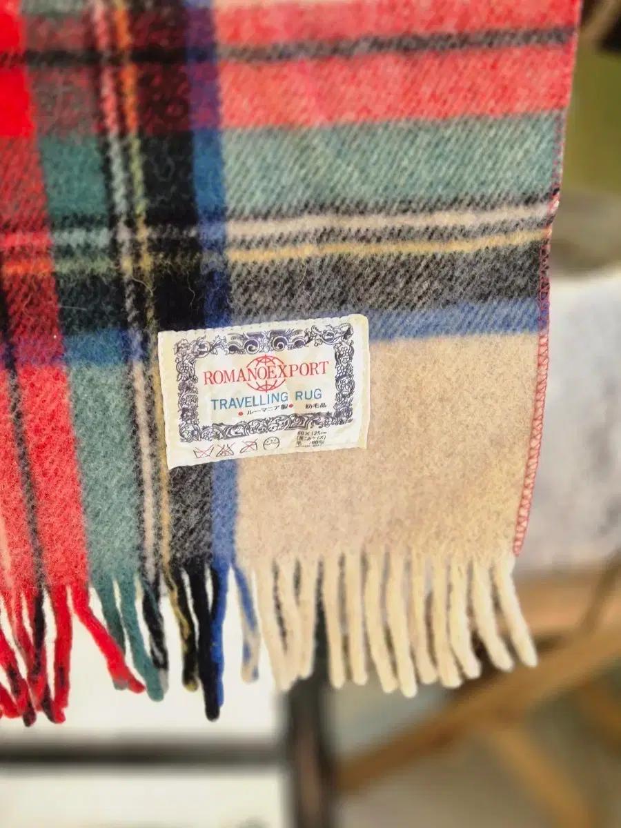 ROMANOEXPORT 체크 패턴 울 머플러