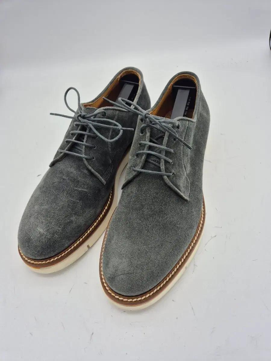 듀뽕 스웨이드 남성용 캐주얼 더비 슈즈 그레이