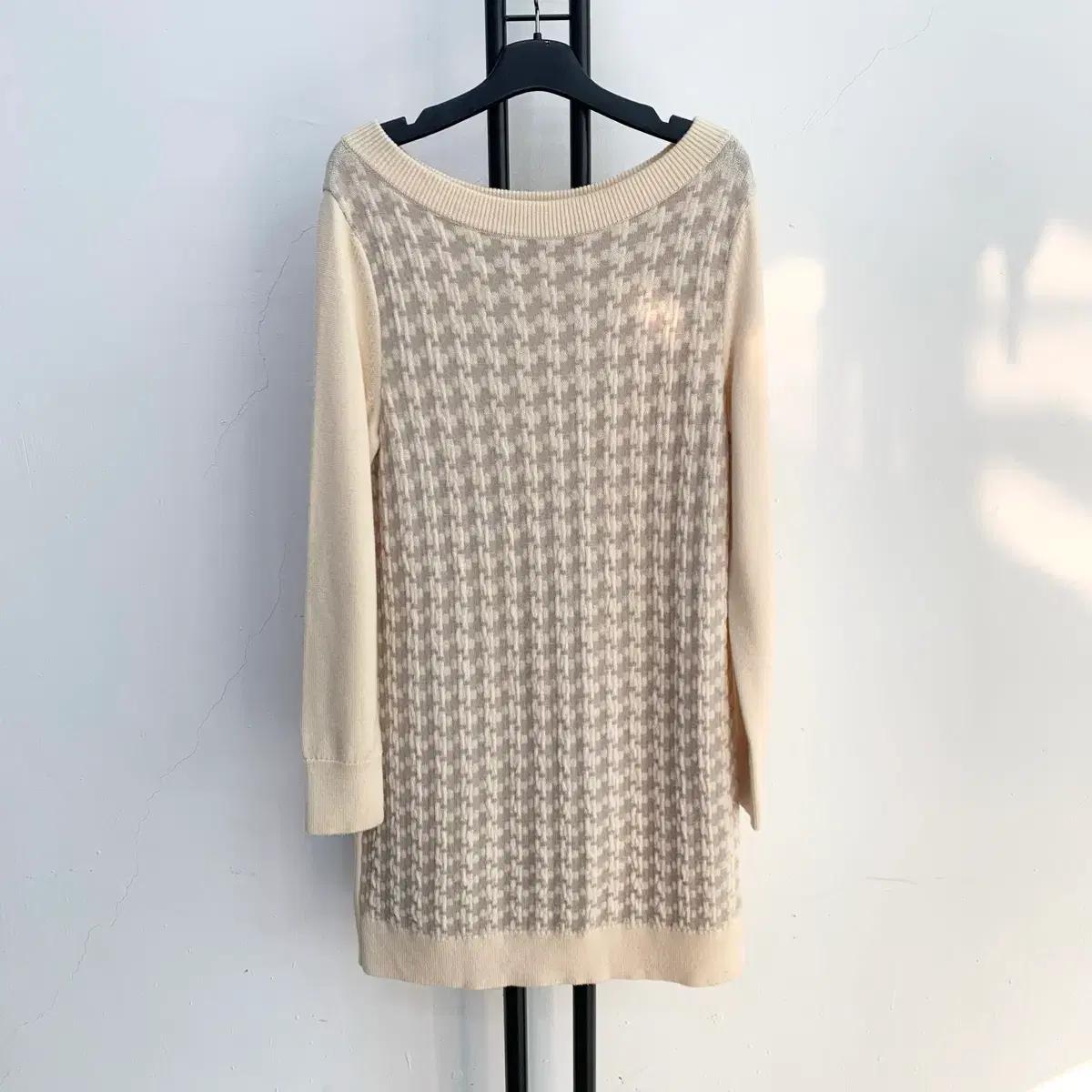 정품 BURBBRRY 버버리 하운드체크 여성 니트 원피스