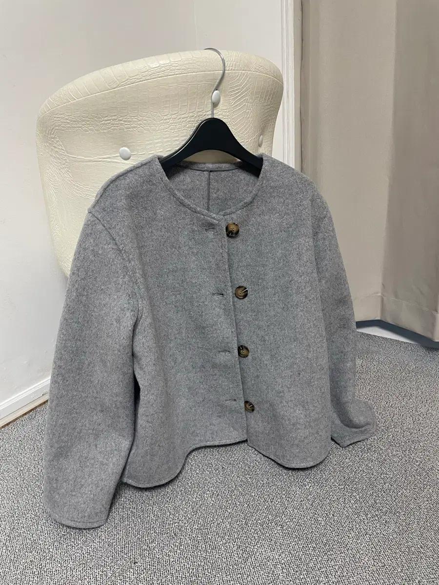 모직코트 핸드메이드 울 하프코트 반코트 숏코트