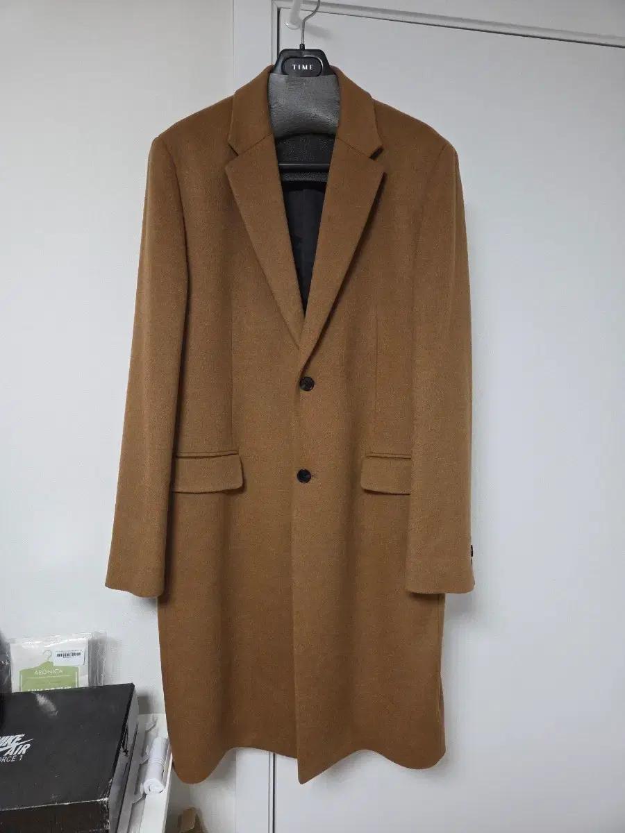 [새상품] 타임옴므 23 캐시미어100 싱글코트 카멜 105