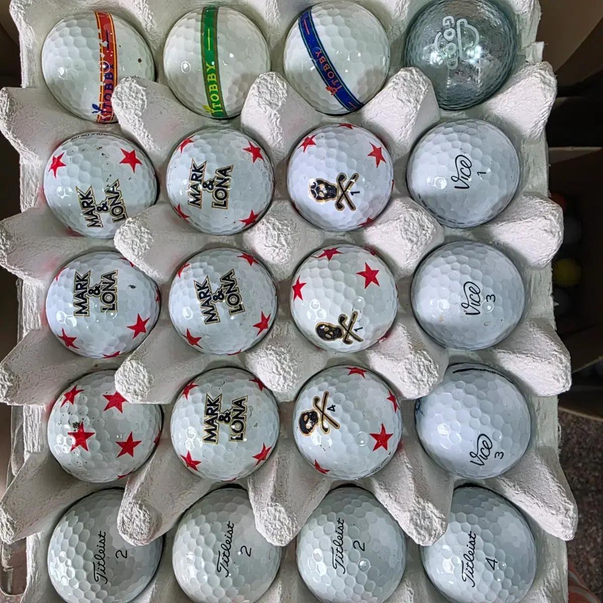 골프공 Titleist/MARK&LONA 토비로스트볼 외 20구