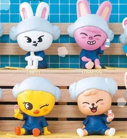 스트레이키즈 스키주 스키즈 skzoo사우나 피규어 가챠 뽁아리 퍼핌 리빗