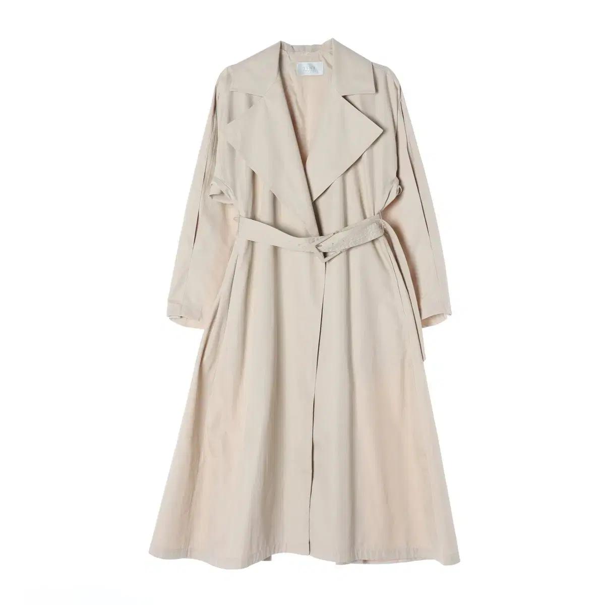 타임 21SS 플레어 롱 트렌치 코트 라이트베이지