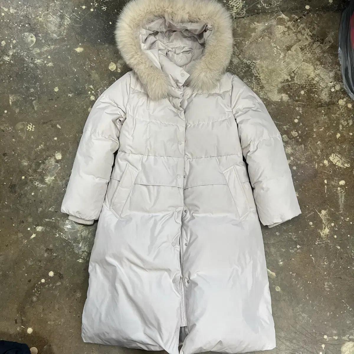 55) 제이슨우 구스다운 롱패딩 좀퍼 자켓 거위털패딩 코트