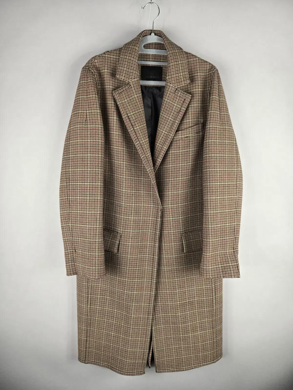 [무료배송]보브 VOV 여성 66 울 핸드메이드 체크 롱 코트