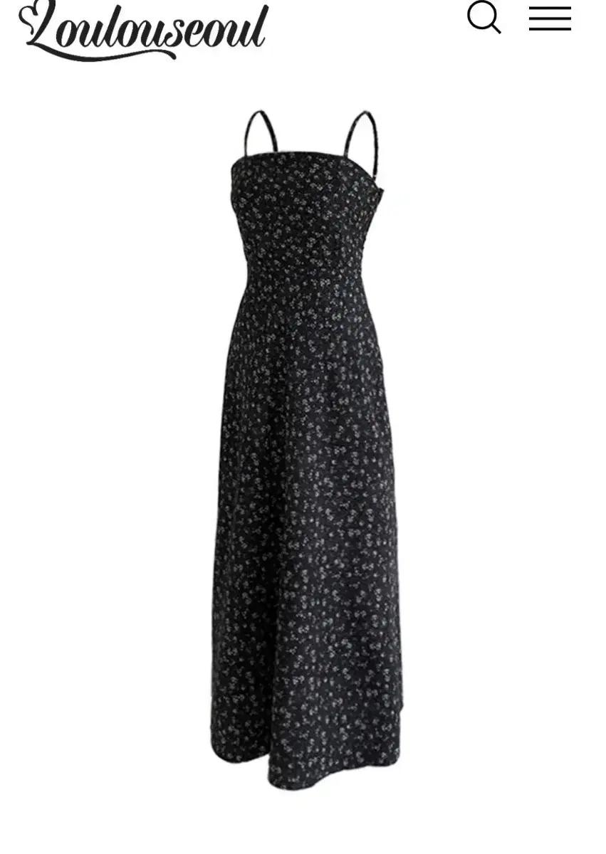 루루서울 Feel Pretty Flower Dress블랙 사이즈s