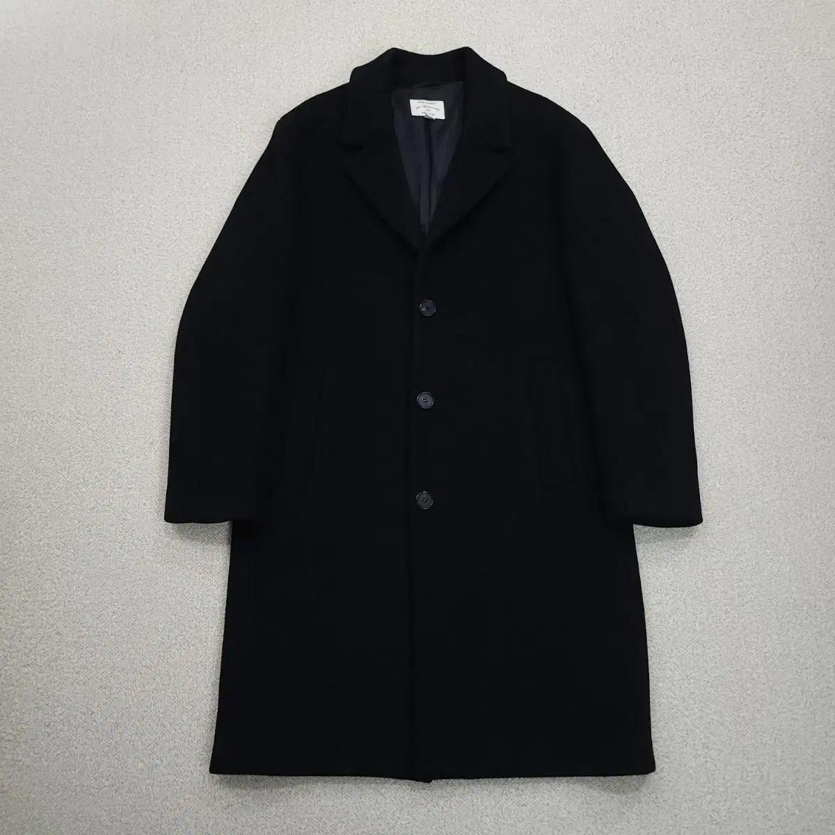 (M)클럽모나코 남성 싱글 블랙 코트 캐시미어 울 혼방 K15W1346