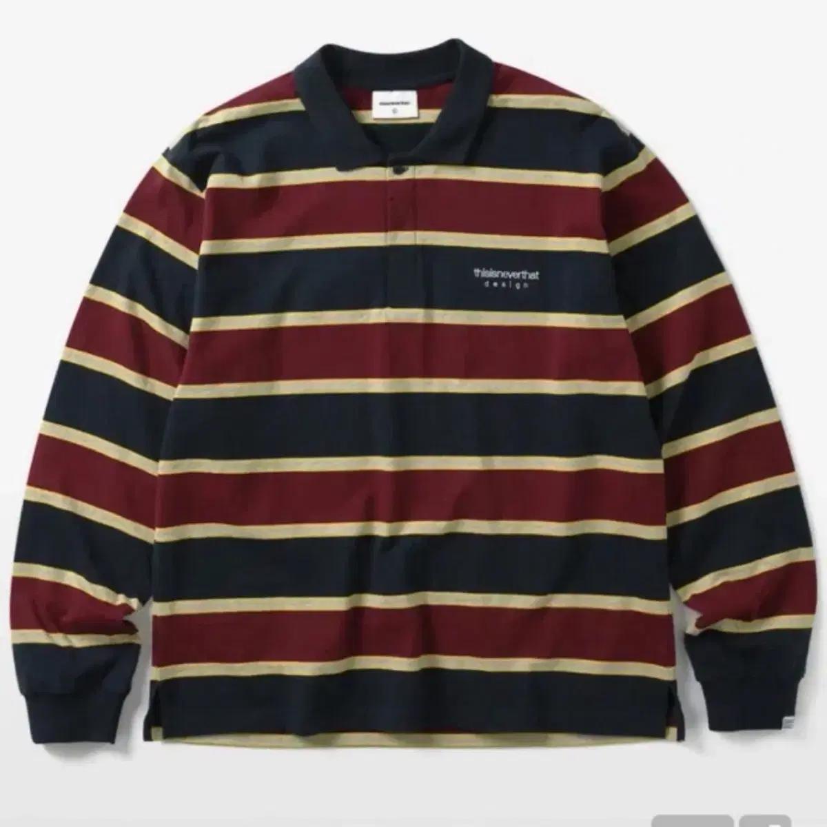 디스이즈네버댓 스트라이프 럭비 긴팔 티셔츠
