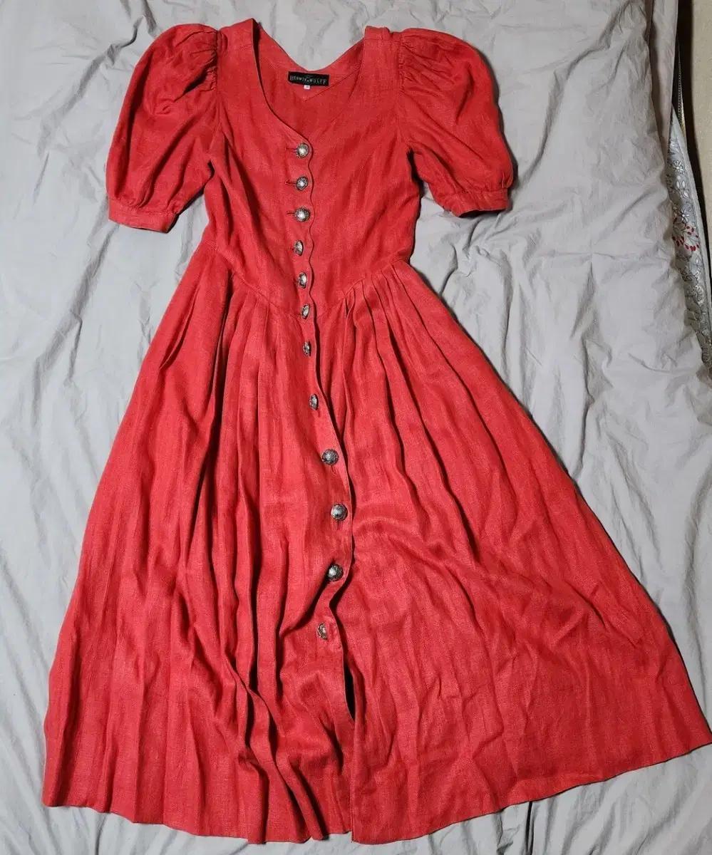 [주말만 특가] 유럽 빈티지 린넨 원피스