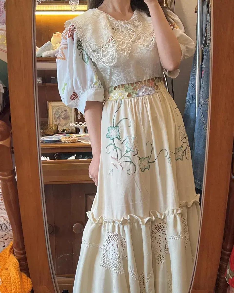 [주말만 특가] 유럽 빈티지 업싸이클링 원피스