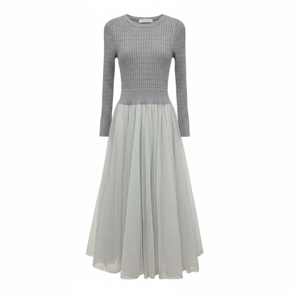 여성S/ rosa 니트 상의 롱 튤 샤 스커트 원피스