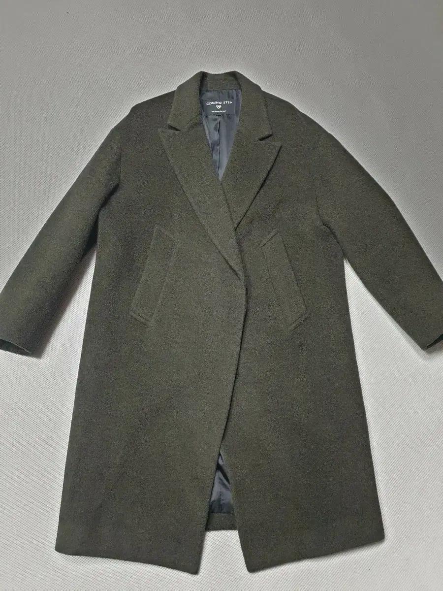 커밍스텝 카키색 롱 코트 55 여성85~90