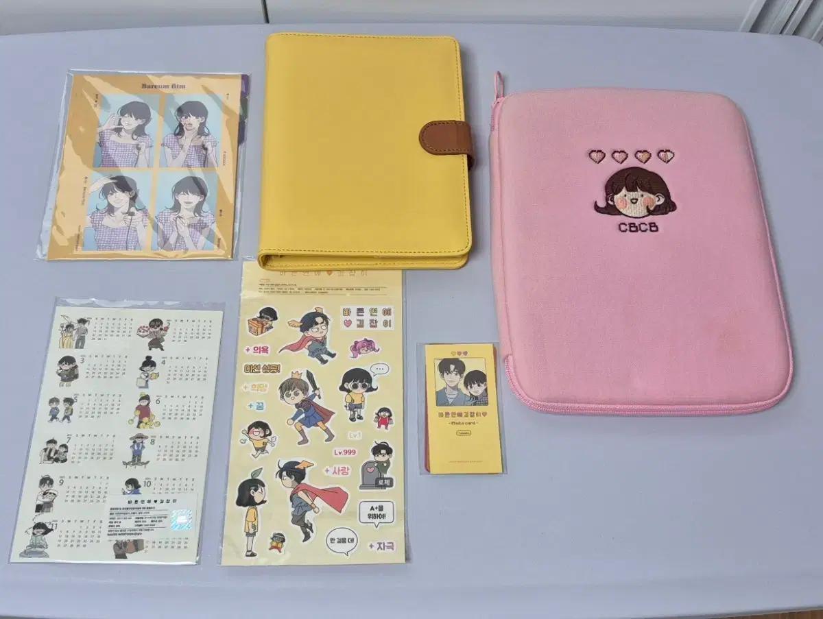 바른연애 길잡이 다이어리 및 스티커 굿즈 + 파우치 덤