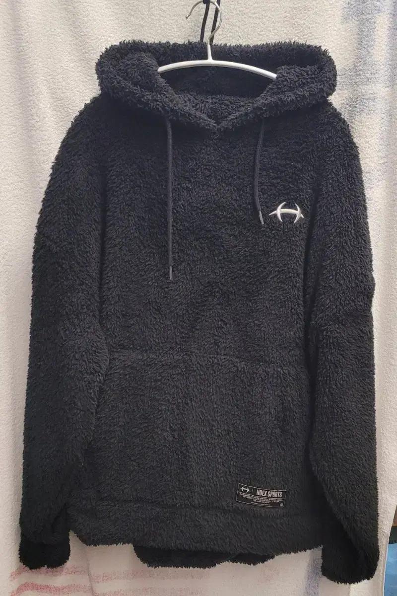 HDEX 스포츠 후리스 후드티 블랙
