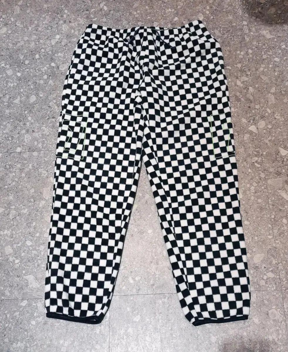 디스이즈네버댓 후리스 체커조거 팬츠 (L)
