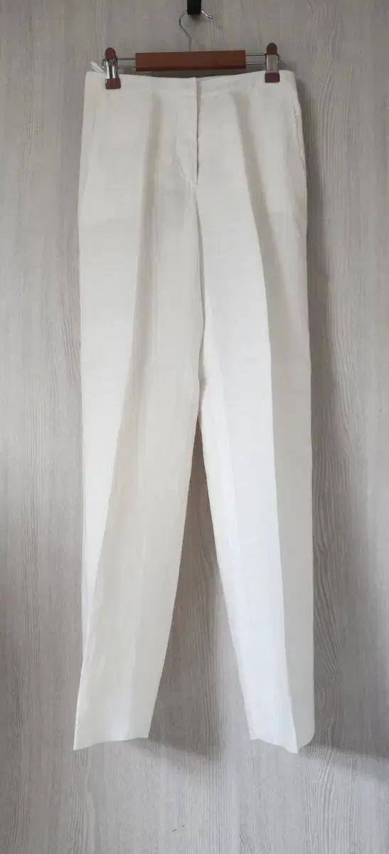 로로피아나 여성용 아이보리 린넨 와이드 팬츠