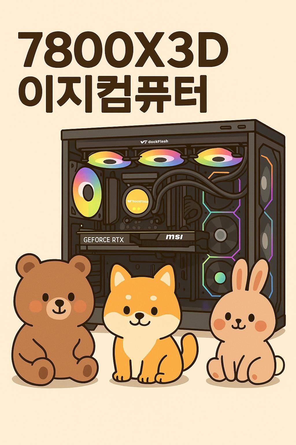 금호월드 제작 고사양PC | 7800X3D + RTX5070 새제품
