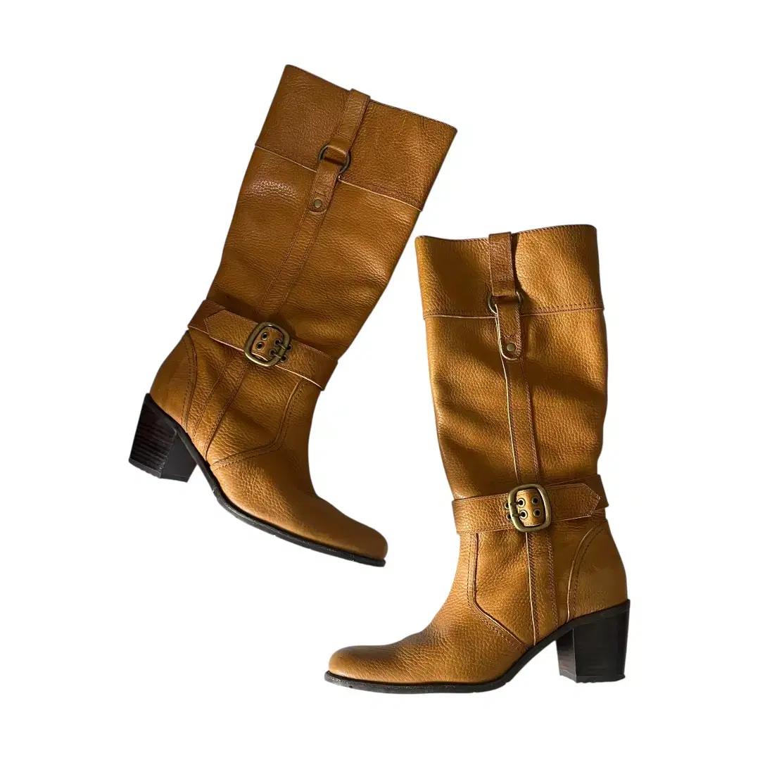 [JPN] 빈티지 레더 롱부츠