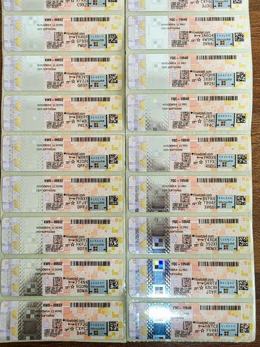 [무료배송] New 핑크버전, 윈도우11 홈or프로, 정품 라벨스티커