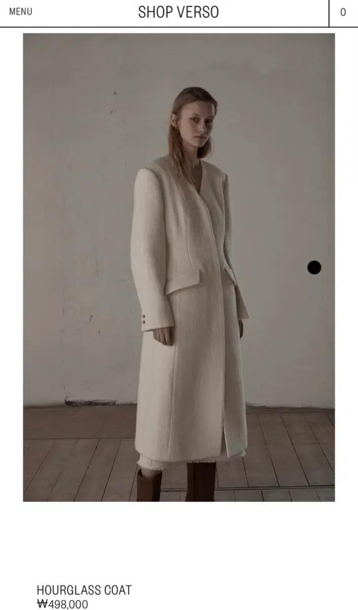 베르소 verso 알파카 아워글래스 코트 차콜 hourglass coat