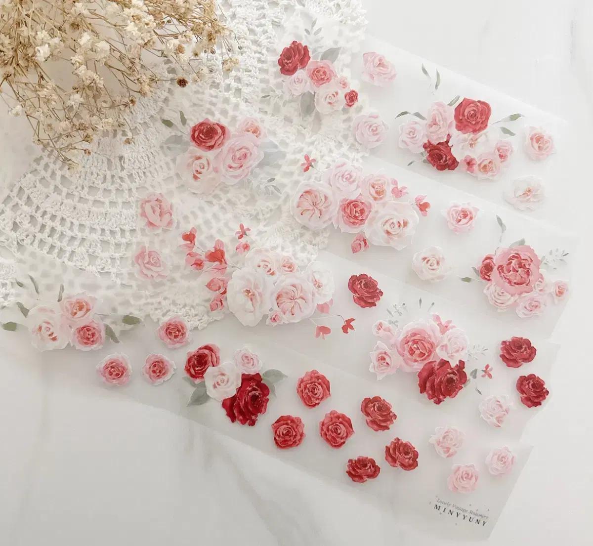 미니유니 Pretty Flowers 무광 Pet tape