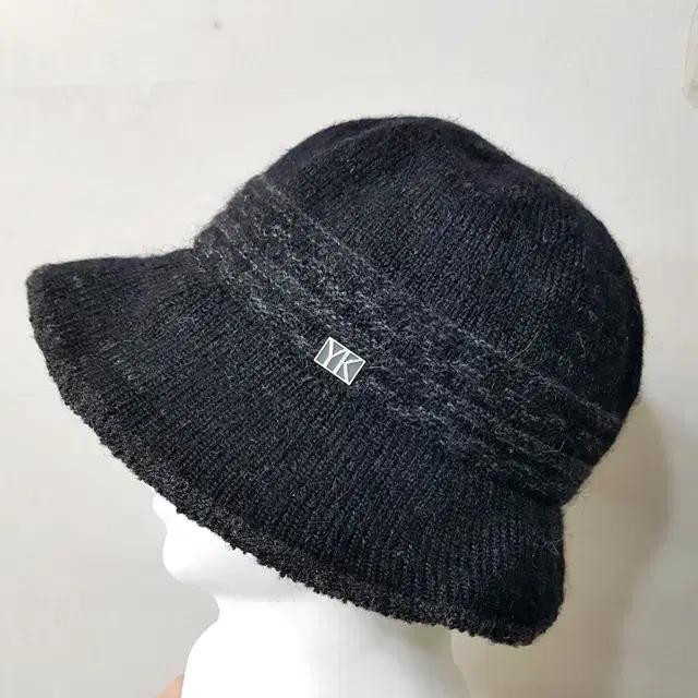 Yukiko Kimijima 울 니트 모자 블랙