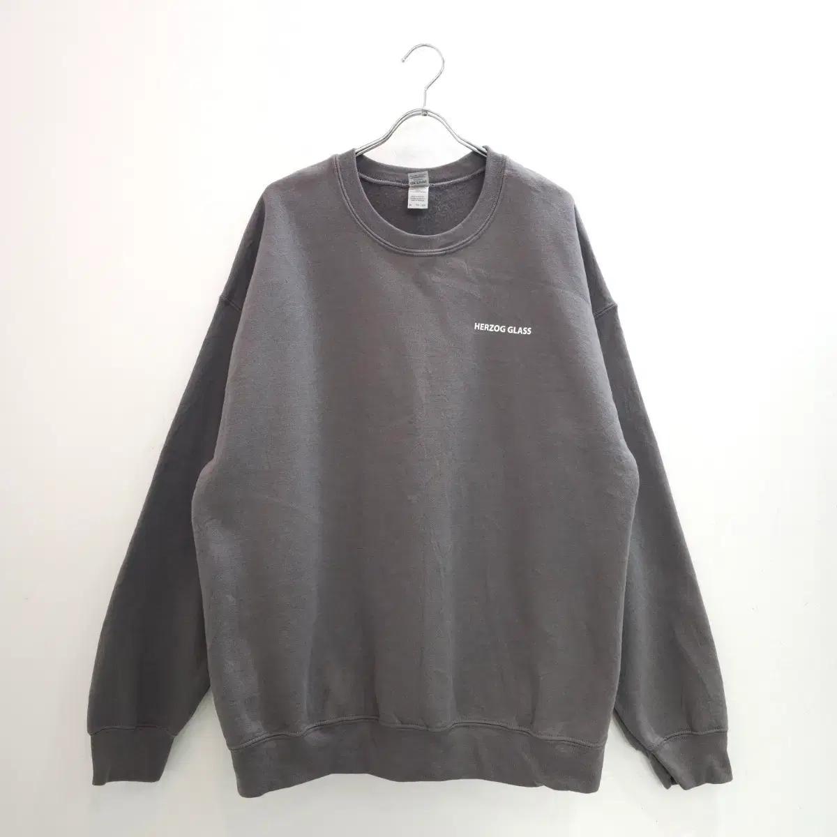 길단 맨투맨 백프린팅 기모 스웻셔츠