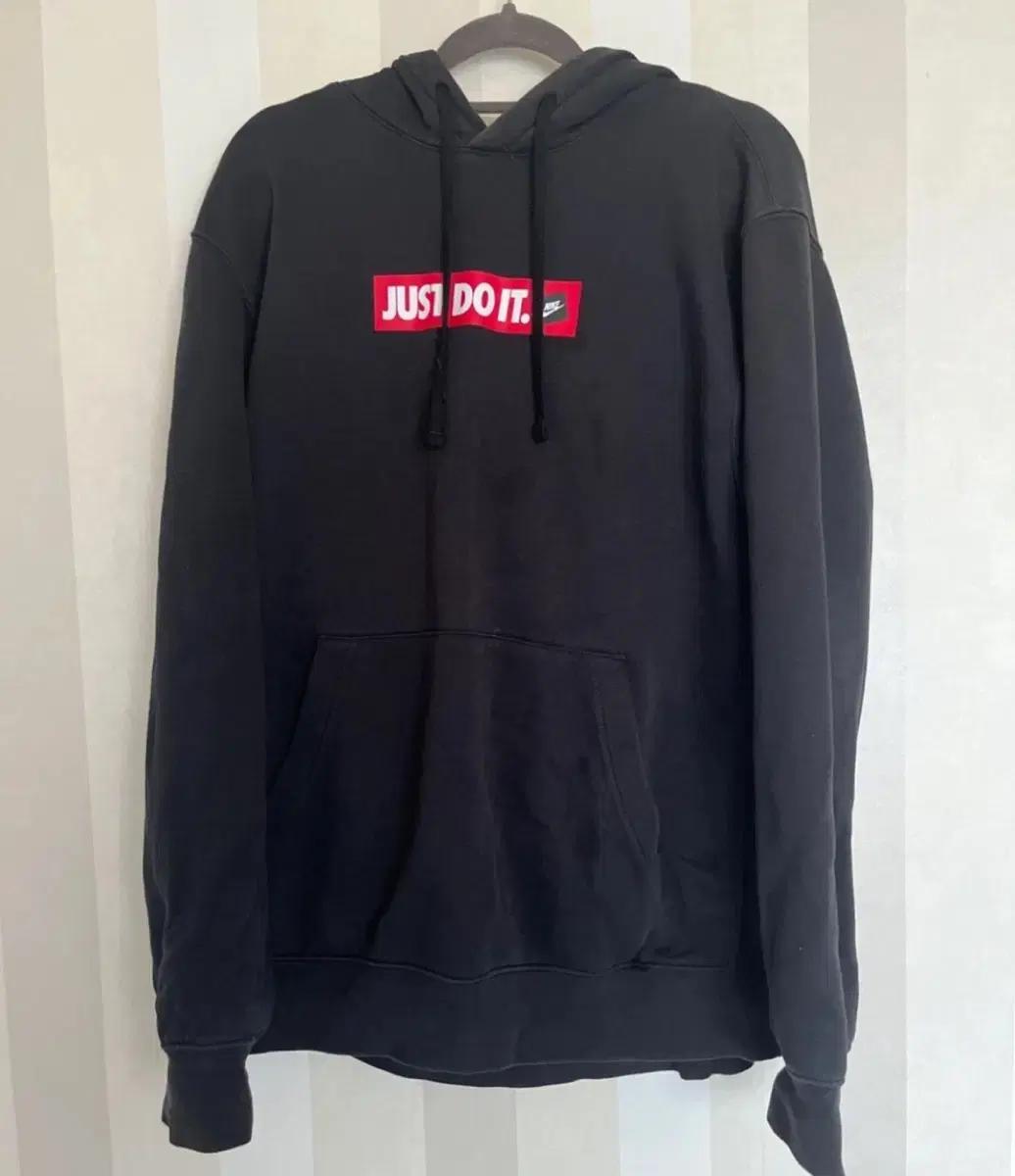 나이키 Just Do It 블랙 후드티