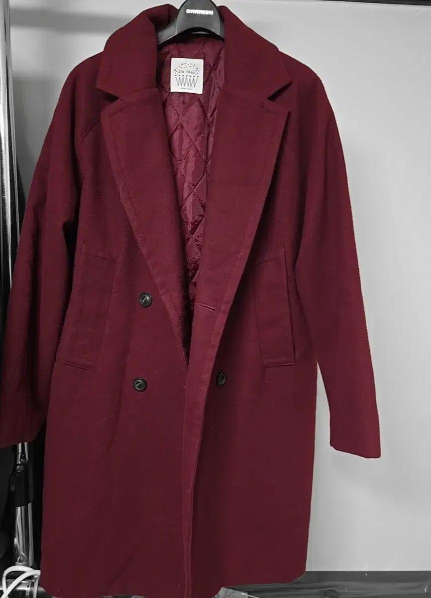 버건디롱코트 여성코드 여자코트 켜울코트 루즈핏롱코트 롱코트 이쁜 데이트