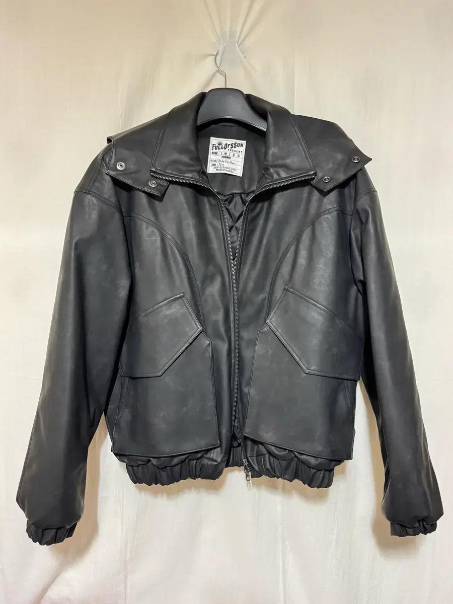 Full of ssun 풀오브썬 후드 레더자켓