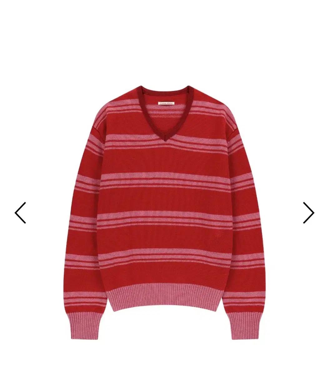 반원아틀리에 스트라이프 니트 레드