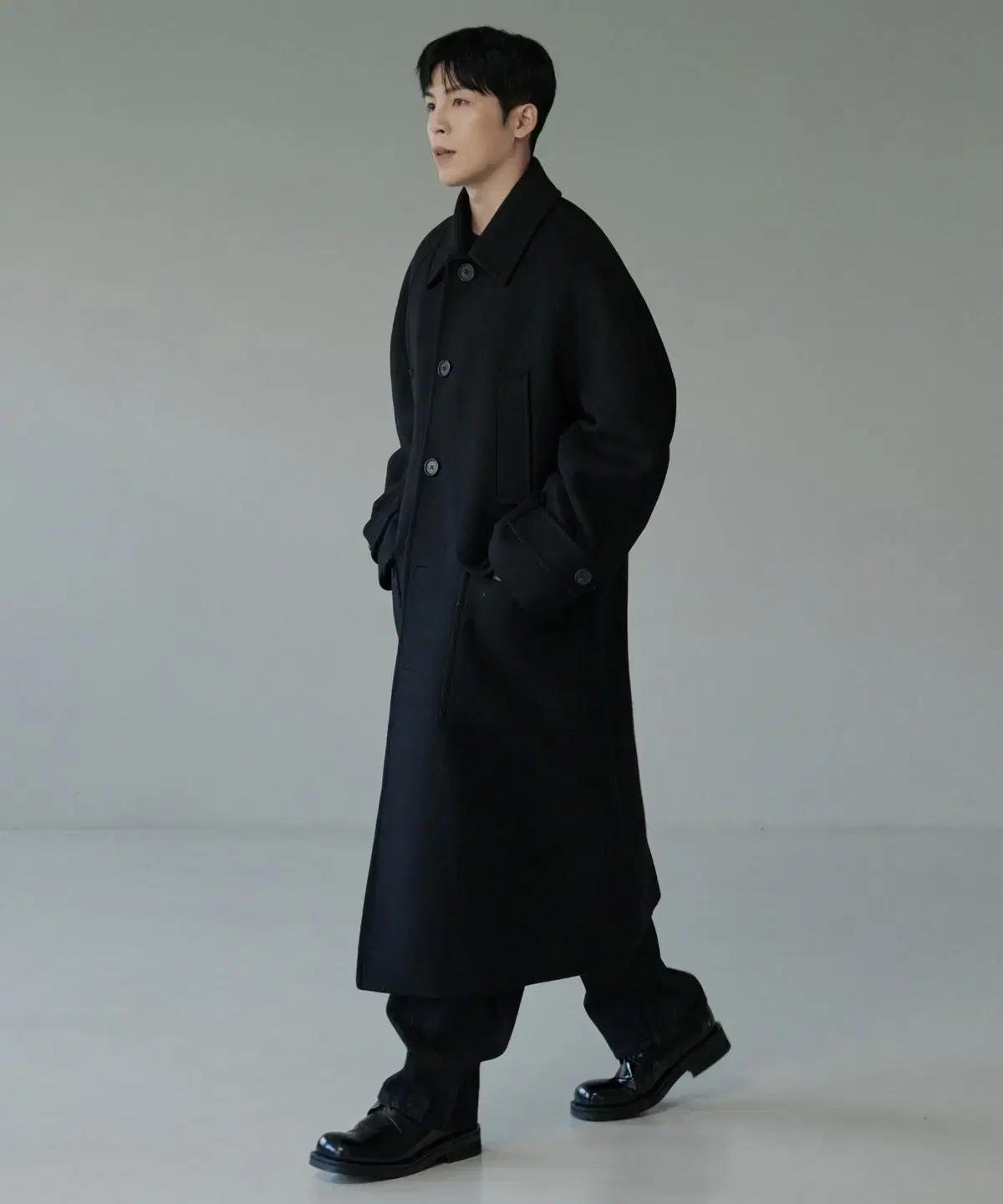 무탠다드X깡스타일리스트 캐시미어 블렌드 맥시 발마칸 코트 [블랙 / M]