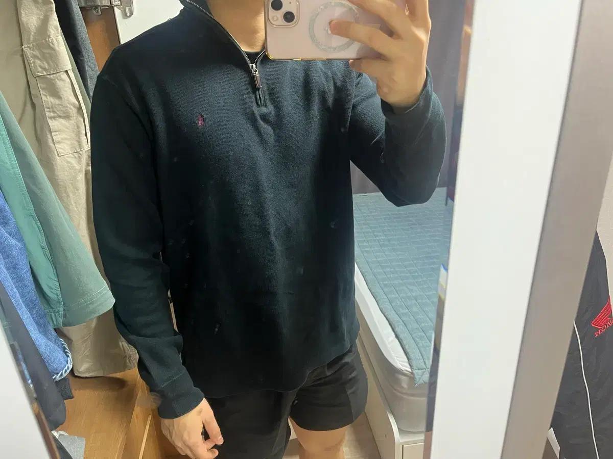 폴로 랄프로렌 블랙 하프집업