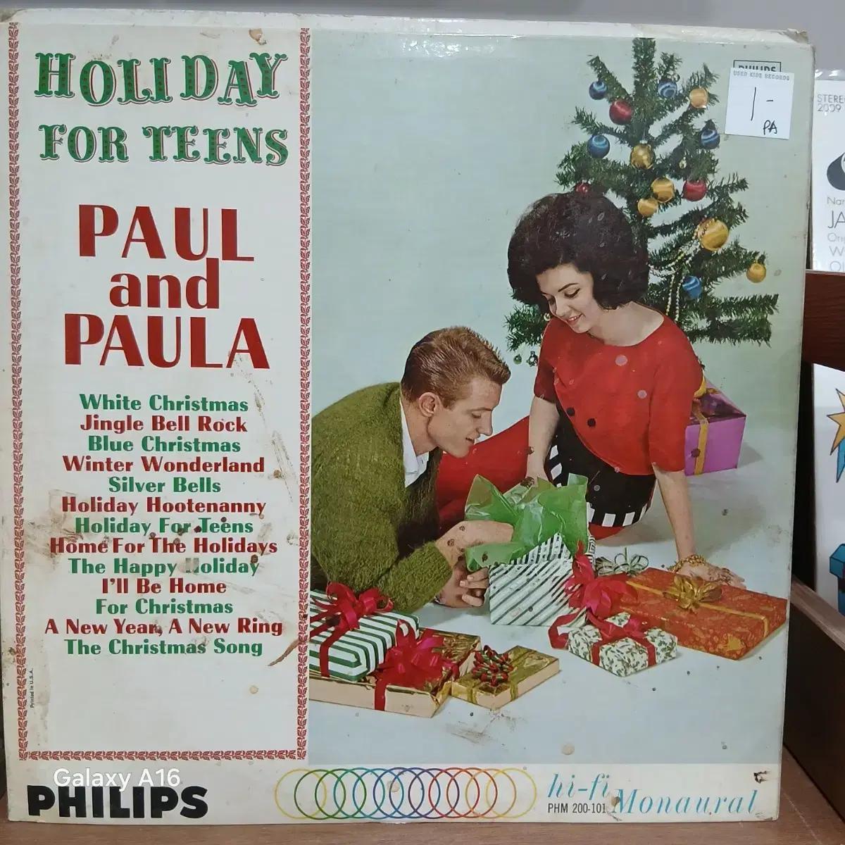필립스 폴 앤 폴라 Holiday for Teens LP 음반
