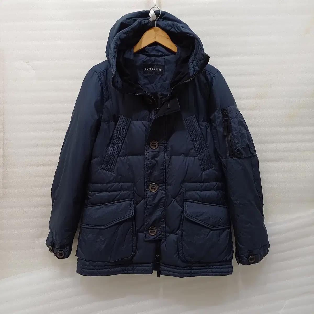 인터메조 남성 다운 후드 패딩 자켓 남성 L 겨울 가벼움 사랑봉봉