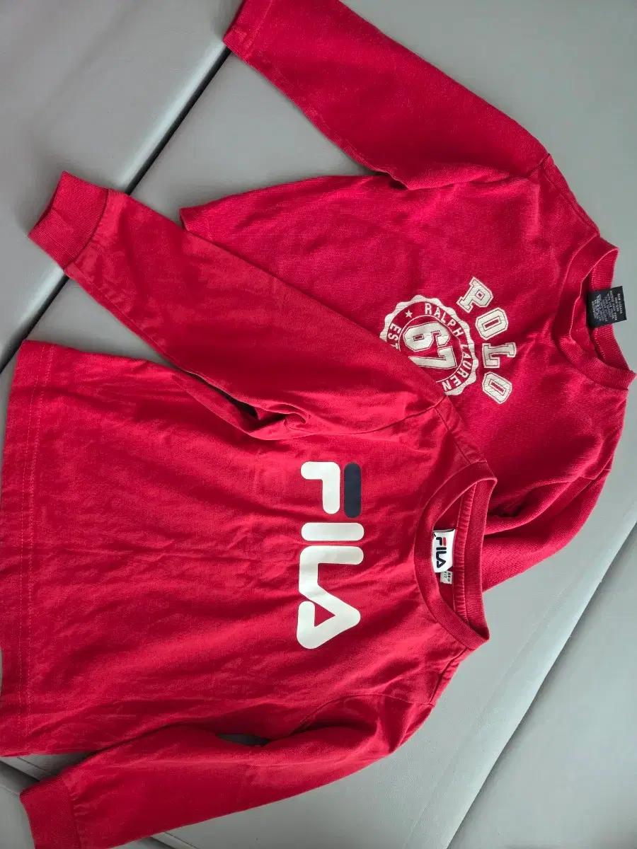 아기 티셔츠 휠라, 폴로 랄프로렌 사이즈 100(3T) 2종