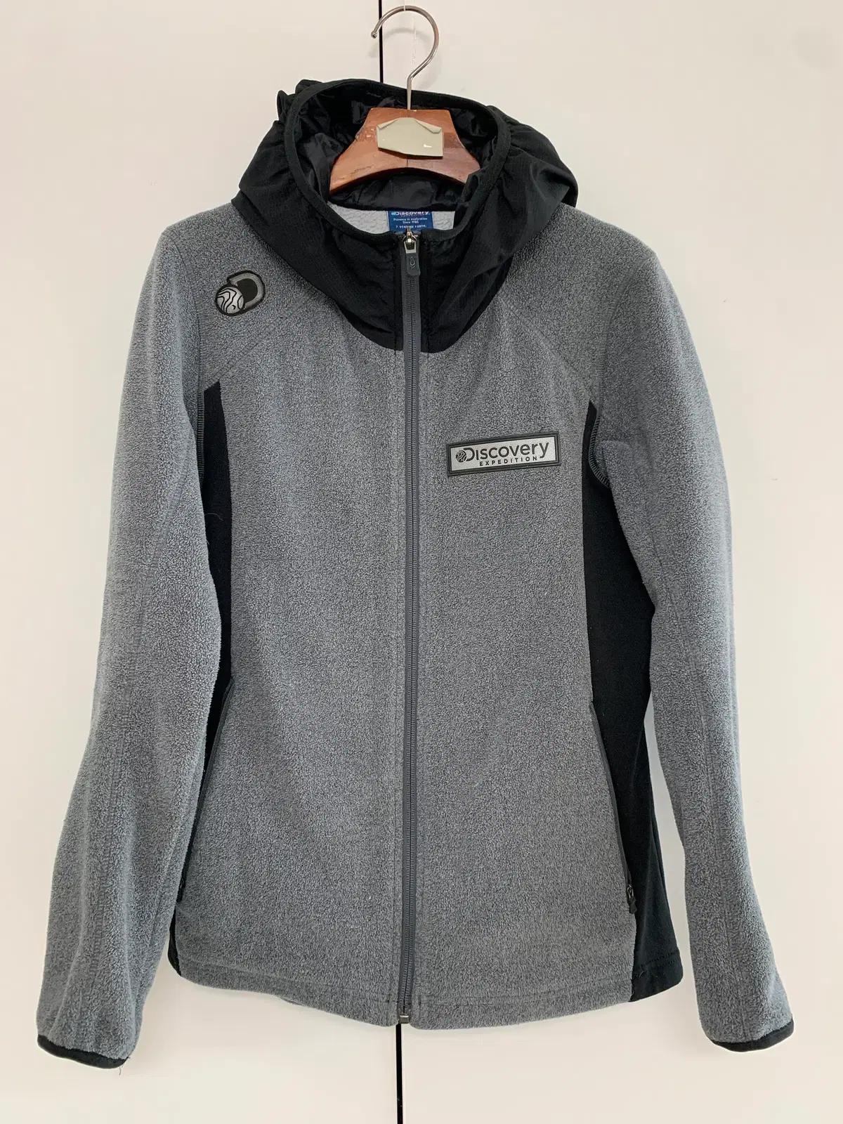 여성 디스커버리 기모 후드집업 100 그레이 데일리 캠핑 등산 아웃도어