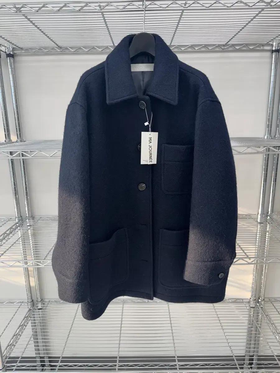 [S] 마조네 알파카 하프 맥코트 (네이비)