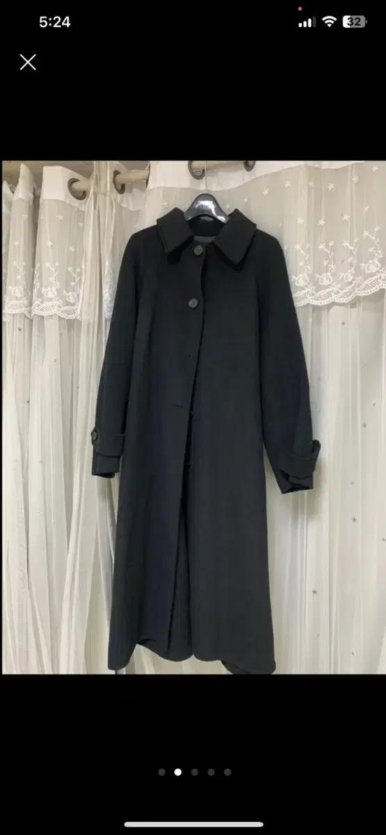 쉬즈미스 캐시미어 벨티드 롱코트 66 검정 코트 가을 겨울 울 캐시미어