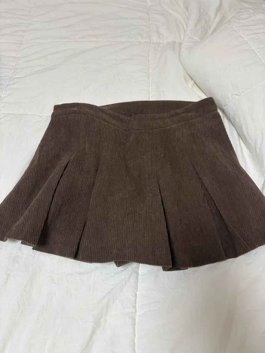 코듀로이 겨울 숏치마 플리츠스커트