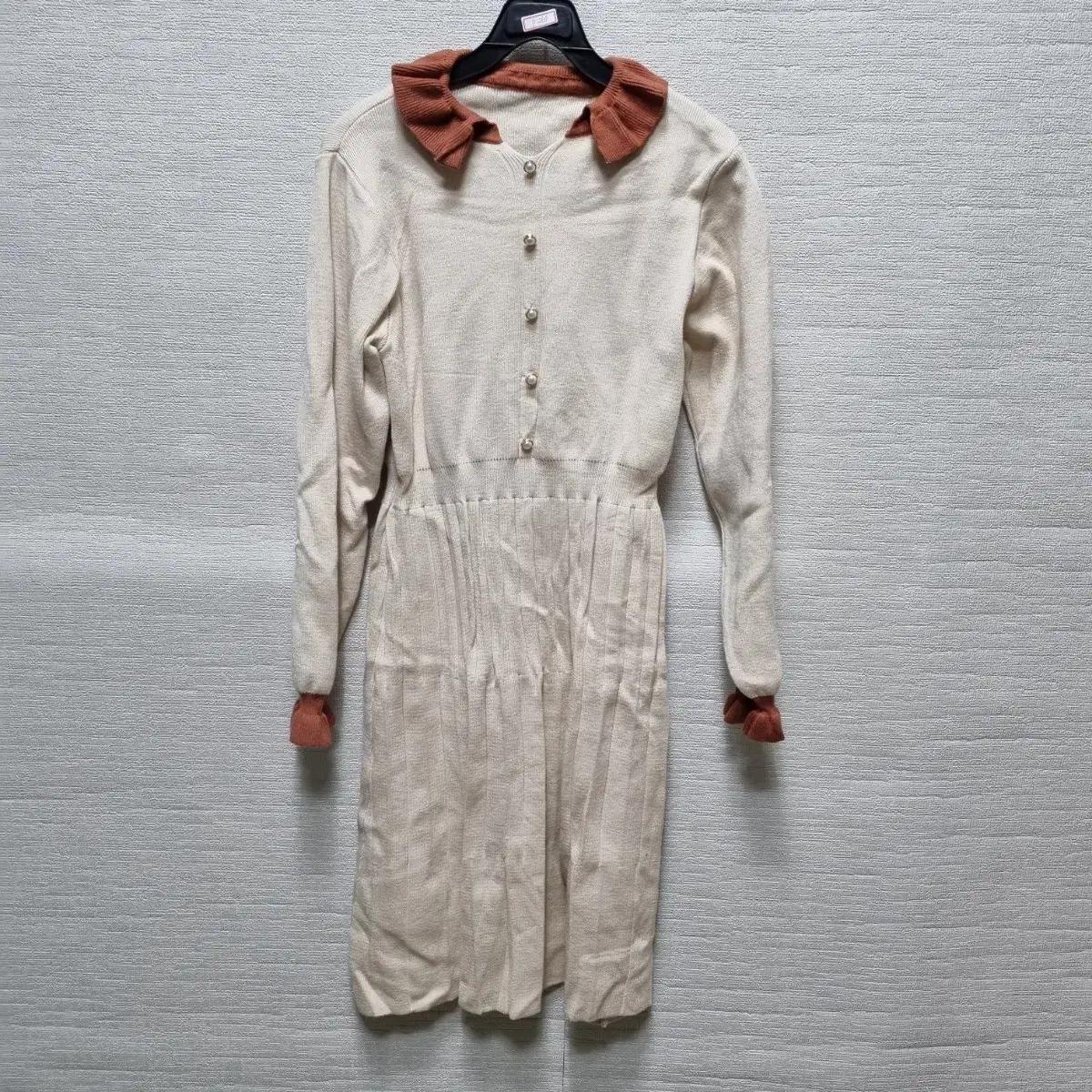 p266 니트 미디 원피스