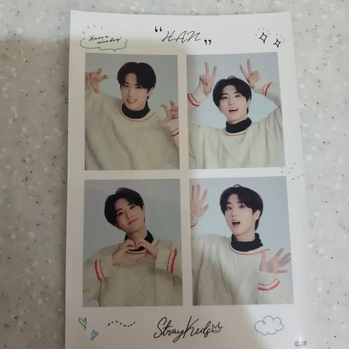 Stray Kids Han  스키즈 한 일본 패밀리마트 네컷 스티커