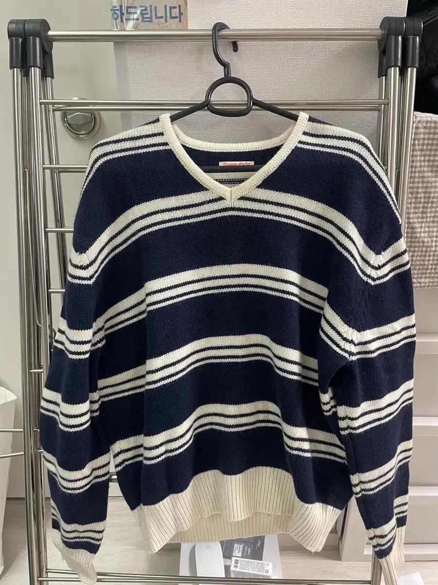 반원아틀리에 울 스트라이프 니트