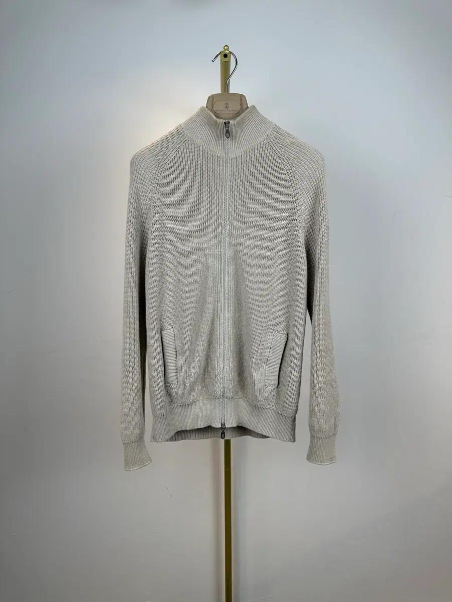 (48) 브루넬로 쿠치넬리 니트 집업 가디건 베이지