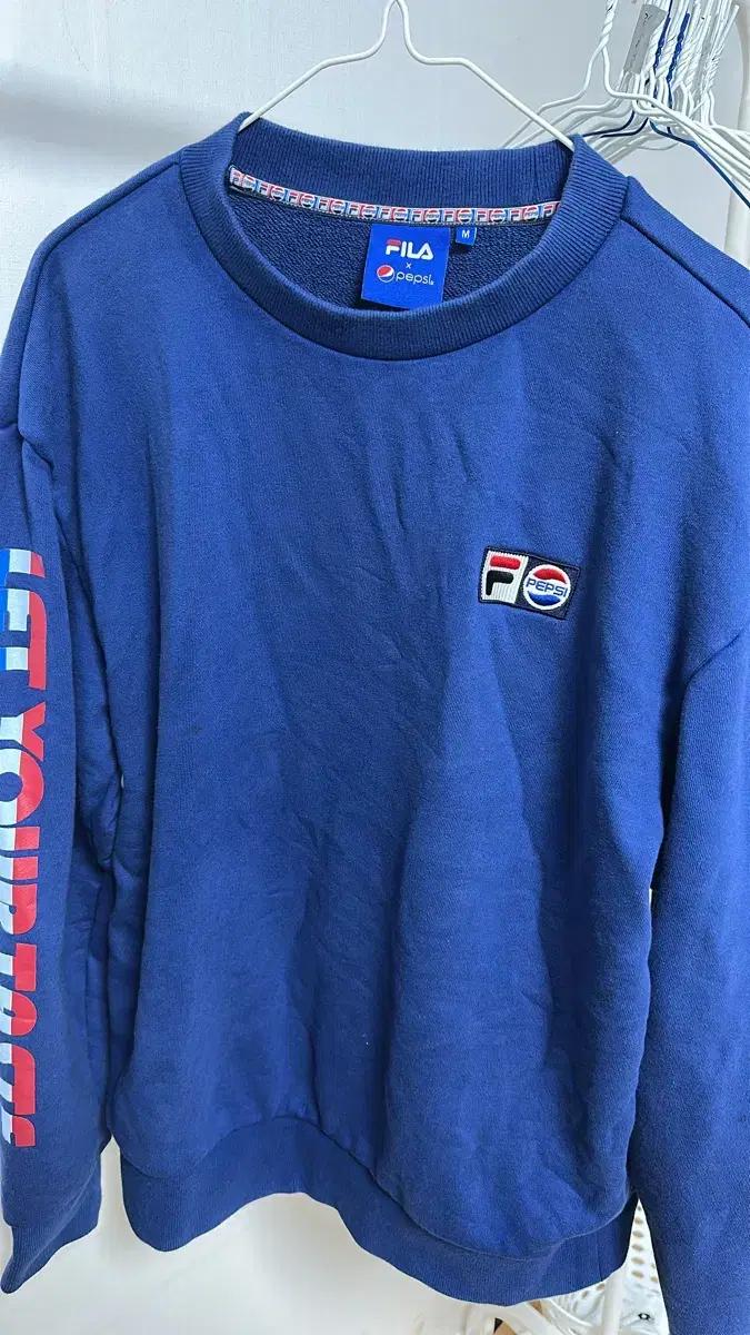 FILA x 펩시 콜라보 크루넥 스웨트셔츠 M