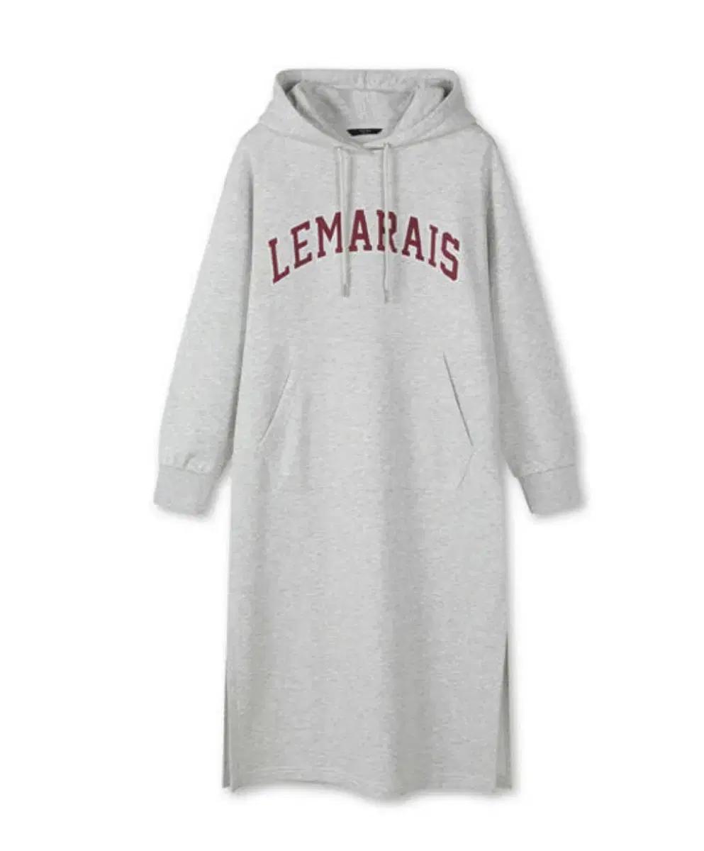 탑텐 여성 테리 그래픽 후드 롱 원피스(90)